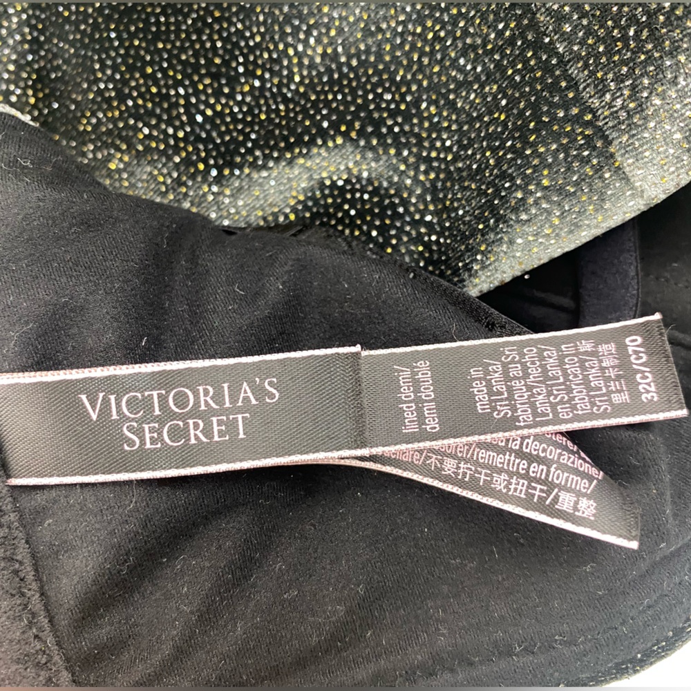 NEW Victoria’s Secret Velvet Shimmer Long Line Bustier Bra Sz 32C - Picture 6 of 7